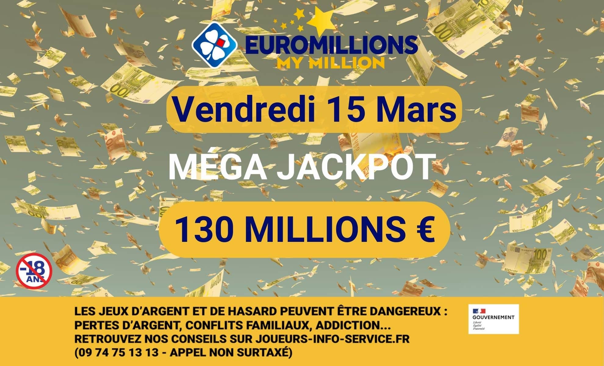 Les résultats EuroMillions de la FDJ du vendredi 15 mars