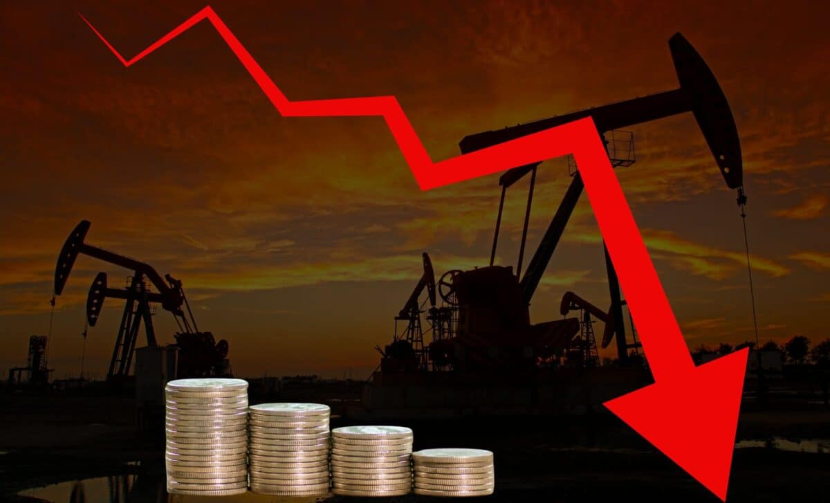 Un graphe qui illustre le recul des prix du pétrole