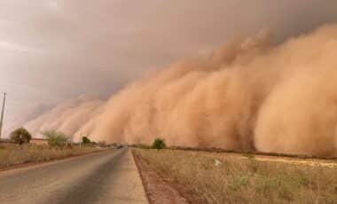 Météo avec du vent de sable