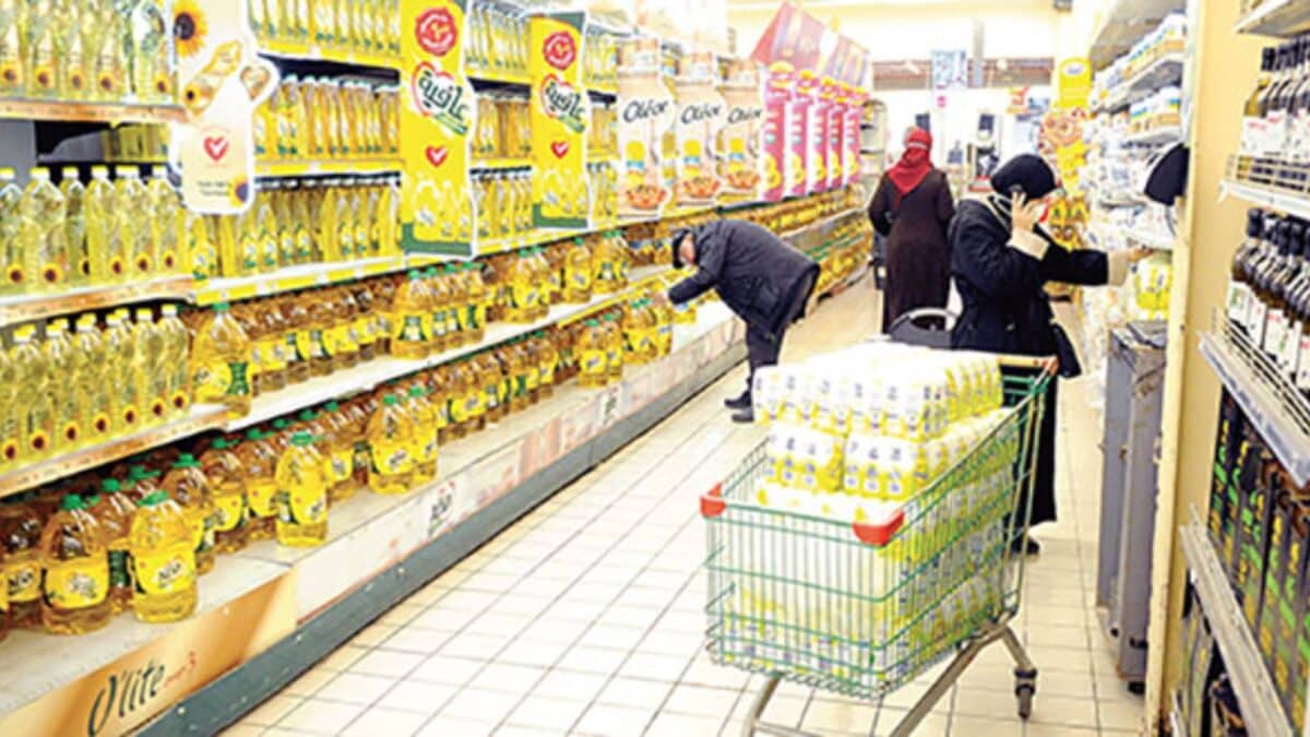 Une photo d'un supermarché en Algérie pour évoquer la consommation