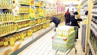 Une photo d'un supermarché en Algérie pour évoquer la consommation