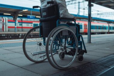 Pjoto d'une personne sur un fauteuil roulant pour illustrer le handicap