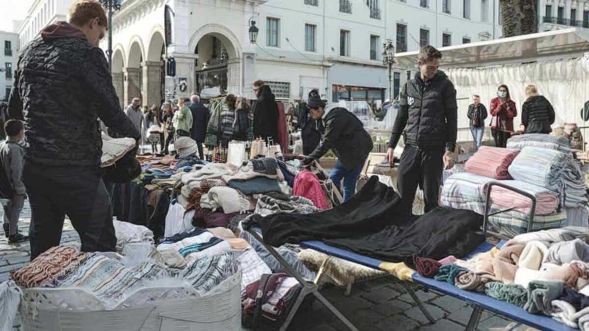 Un marché informel en Algérie