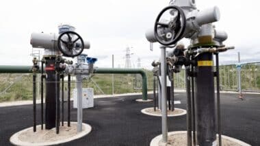 Une installation de distribution de gaz en Europe