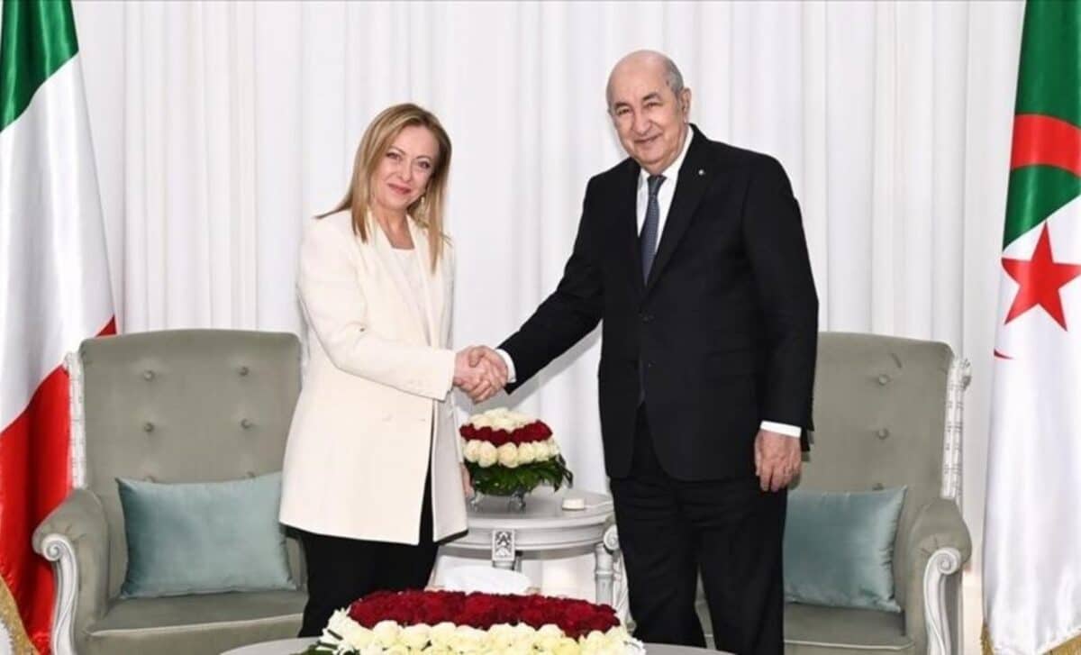 Le président de l'Algérie avec la Présidente du Conseil des ministres d'Italie