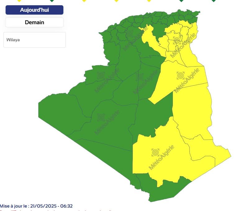 Météo Algérie : temps stable et chaud au nord et au sud, entrecoupé de phénomènes orageux localisés Météo