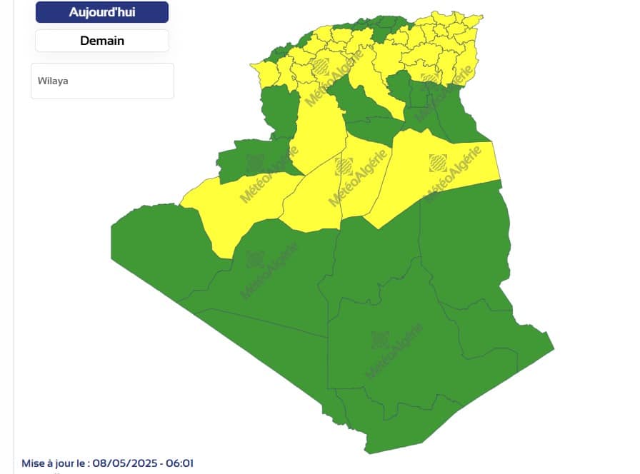 Pluies, orages et vents de sable : une fin de semaine agitée, alerte météo Algérie Météo