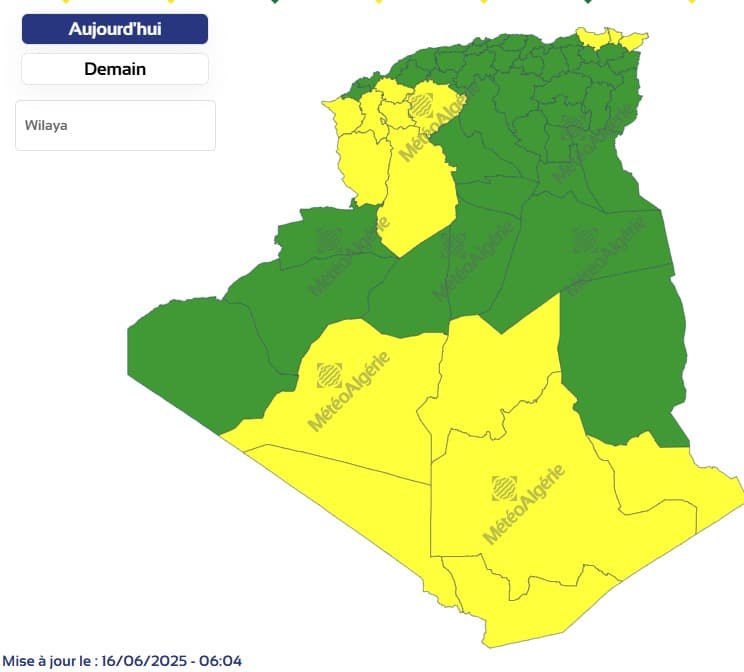 Météo Algérie : l'épisode de canicule persiste dans plusieurs wilayas Météo