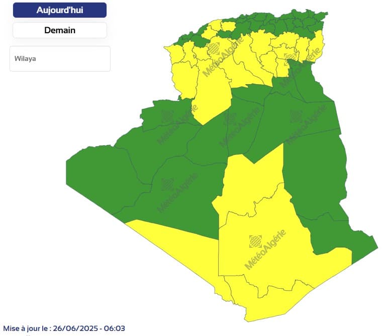 Météo Algérie : canicule et pluies orageuses dans plusieurs wilayas Météo