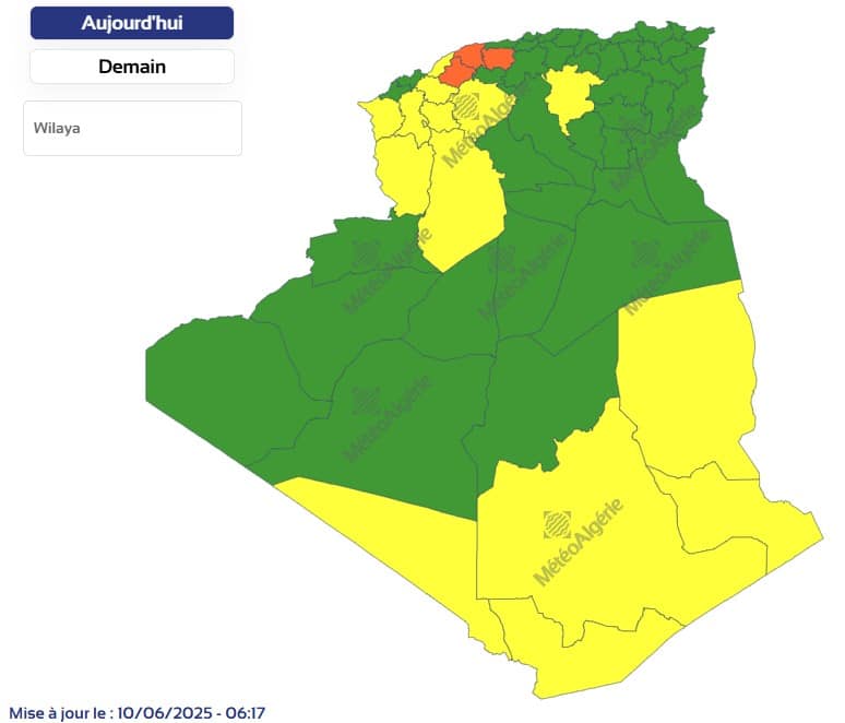 Météo Algérie : intensification de la canicule dans plusieurs wilayas Météo