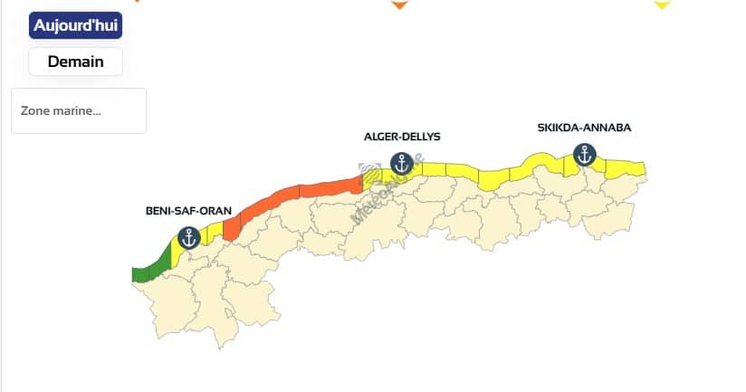 Météo Algérie : mer agitée dans les villes côtières et canicule au sud Météo