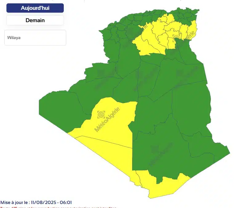 Météo Algérie : mer calme, pluies orageuses et vents de sables dans ces wilayas Météo