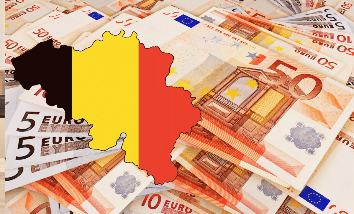 Billets En Euro Et Carte De La Belgique