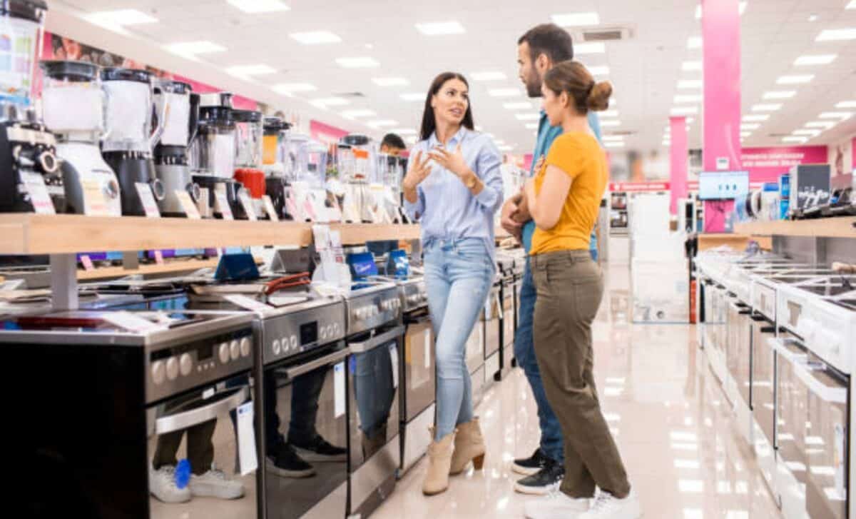 Supermarché rayon électroménagers