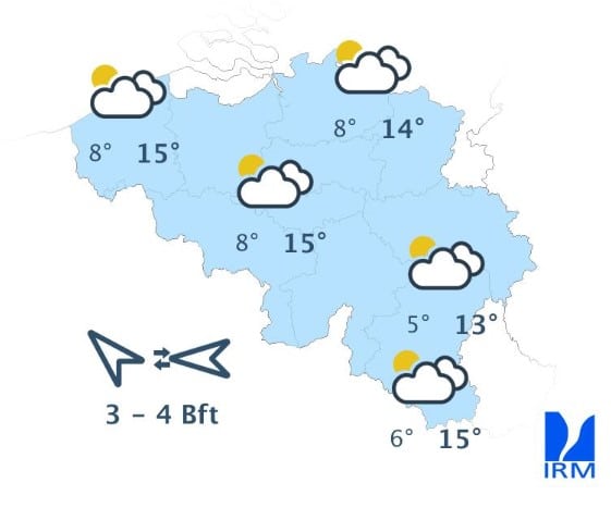 Météo Belgique : pluie, vent et baisse des températures ce lundi Météo