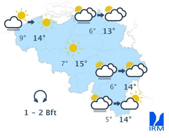 Météo Belgique : un vendredi presque estival avec quelques nuages à l'ouest Météo