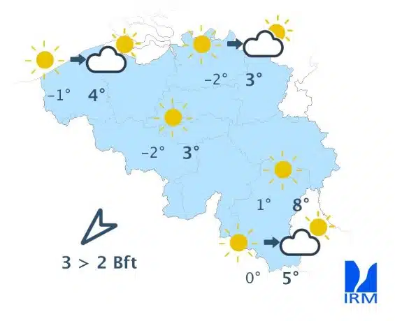 Météo Belgique : un samedi ensoleillé, mais les nuages arrivent en fin de journée Météo