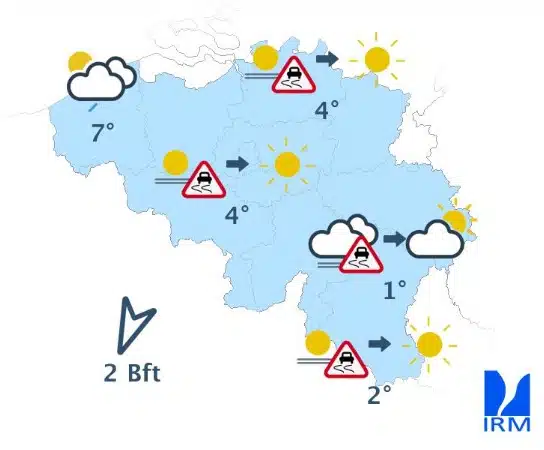 Alerte météo : l’IRM met en garde contre un verglas généralisé IRM