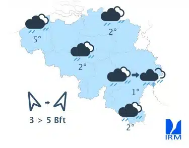 Météo Belgique : pluies verglaçantes et vent violent frappent la Belgique ce jeudi Météo