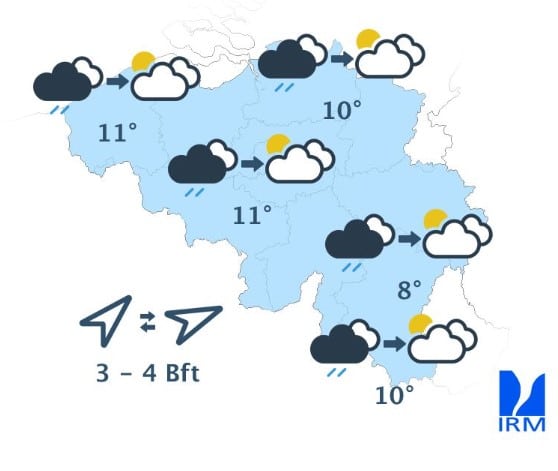 Météo Belgique : pluie et rafales de vent au rendez-vous ce mercredi Météo