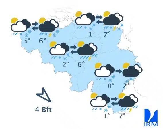 Météo : la Belgique se prépare à une nouvelle vague de froid avec des rafales et des chutes de neige Météo