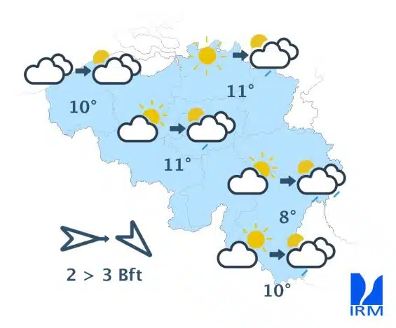 Météo Belgique : giboulées et gelées attendues ce mardi Météo