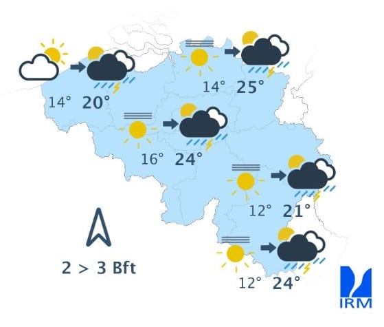 Météo Belgique : pluie, orages, chute des températures… un changement brutal dès ce vendredi soir Météo