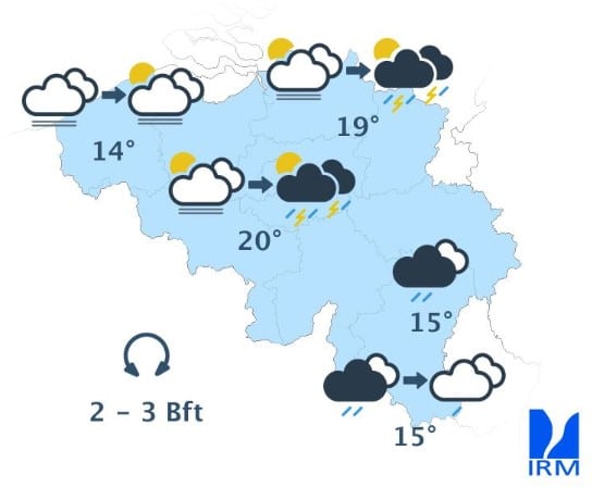 Météo Belgique : une perturbation active arrive, des averses intenses attendues Météo