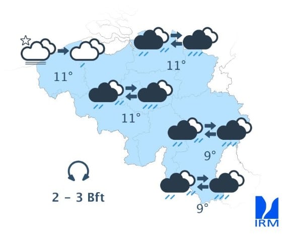 Météo Belgique : une perturbation active arrive, des averses intenses attendues Météo