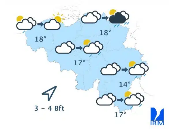 Météo Belgique : vendredi sous les nuages et quelques averses avant un week-end plus clément Météo