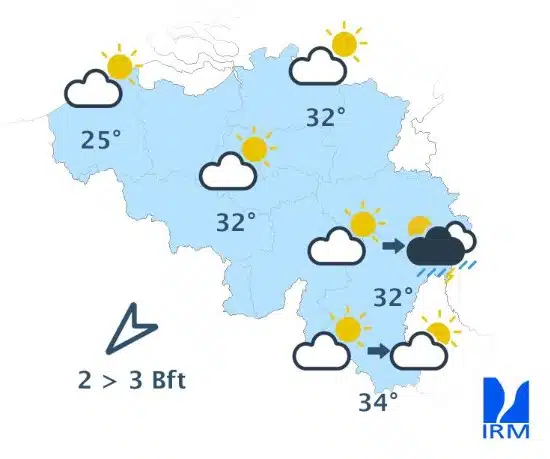 Météo Belgique : la chaleur grimpe encore d’un cran, jusqu’à 37 degrés attendus ce lundi chaleur