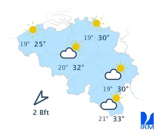 Météo Belgique : les fortes chaleurs persistent, voici à combien s’élèvera le mercure ce dimanche Météo
