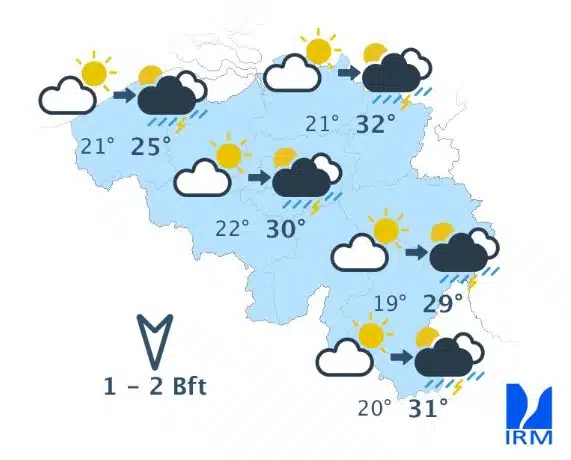 Météo Belgique : jusqu’à 33 °C ce lundi, quand les températures vont-elles baisser ? Météo