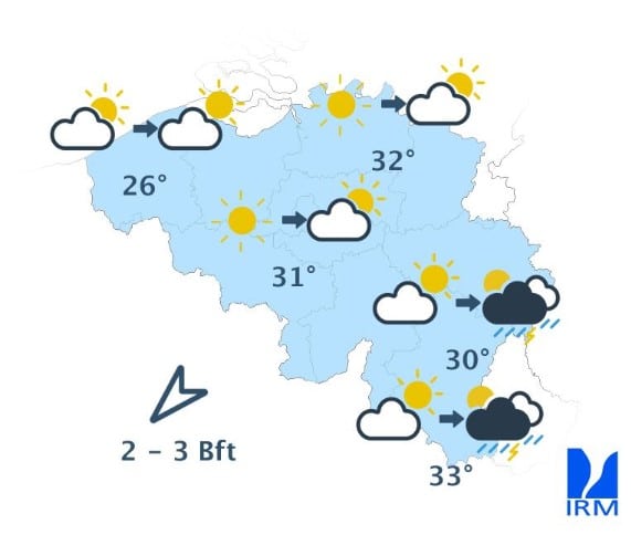Météo Belgique : pic de chaleur ce mardi, voici les températures attendues Météo