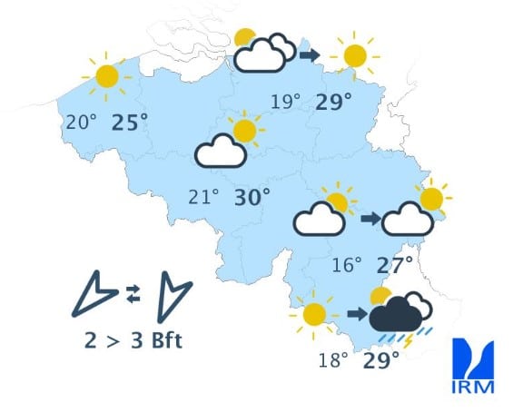 Météo Belgique : pic de chaleur ce mardi, voici les températures attendues Météo
