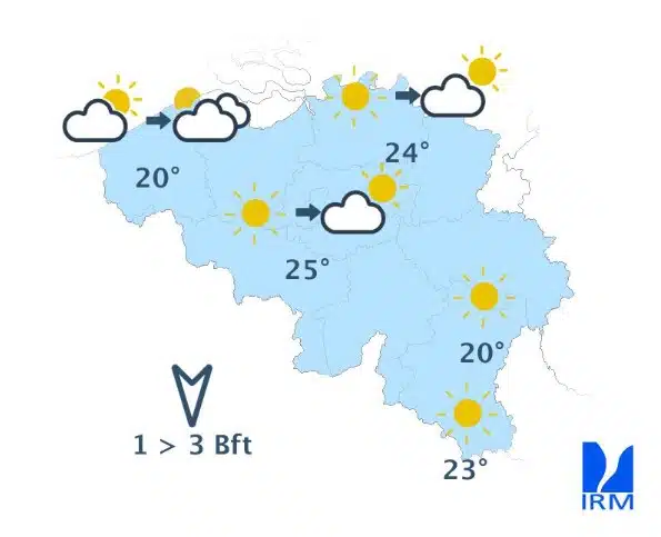 Météo Belgique : ciel dégagé, chaleur agréable… les prévisions pour ce lundi 21 juillet Météo