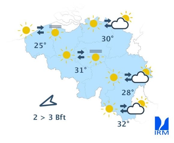 Météo Belgique : ciel bleu, fortes chaleurs et 30 °C au programme ce dimanche Météo