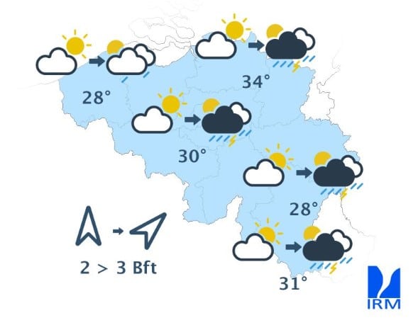 Météo Belgique : ce qui attend les Belges ce mardi après les orages Météo