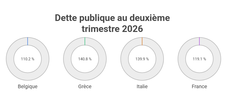 Dette publique : la Belgique se classe parmi les quatre pays les plus endettés de la zone euro dette