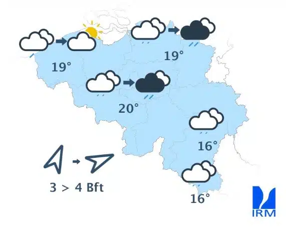 Météo Belgique : jusqu'à 22 °C ce mardi, mais un changement de temps arrive dès cet après-midi Météo