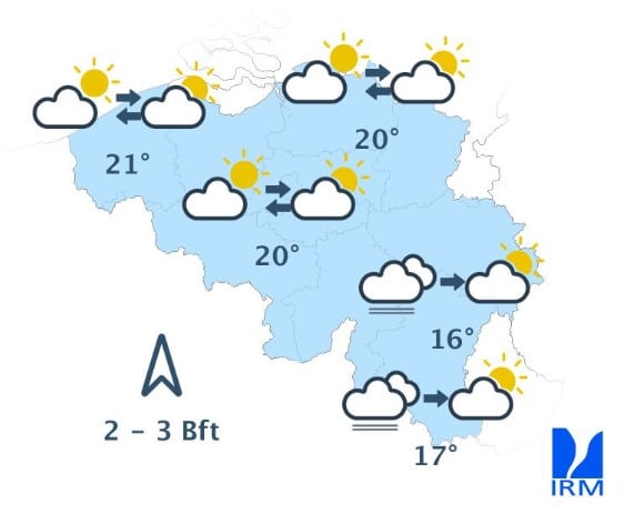 Météo Belgique : jusqu'à 21 °C ce jeudi, mais un changement radical se prépare Météo