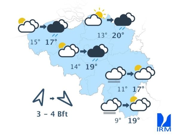 Météo Belgique : jusqu'à 21 °C ce jeudi, mais un changement radical se prépare Météo