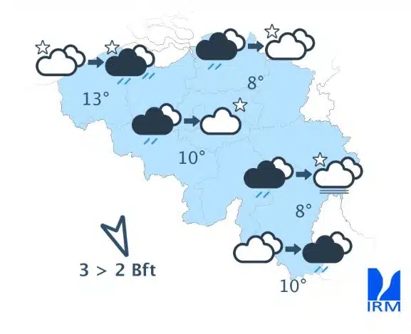 Météo en Belgique : La pluie et le vent débarquent ce vendredi, voici les régions touchées en premier Météo