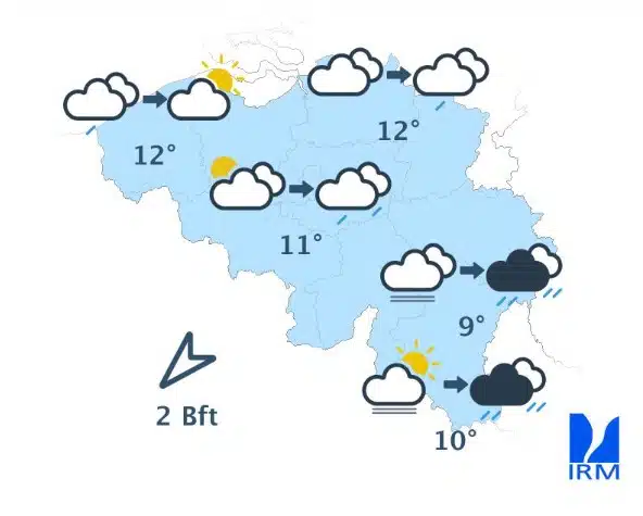 Météo Belgique : sortez les manteaux ce dimanche, les températures ne dépasseront pas 12 °C Météo