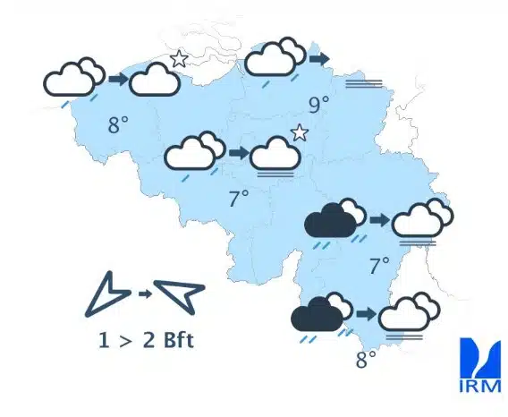 Météo Belgique : sortez les manteaux ce dimanche, les températures ne dépasseront pas 12 °C Météo