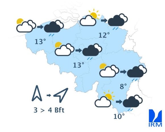 Météo Belgique : le temps se dégrade ce mercredi, pluie et fortes rafales au programme Météo