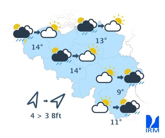 Météo Belgique : vents forts et risque d'orage ce jeudi, une nouvelle dégradation attendue cette nuit Météo