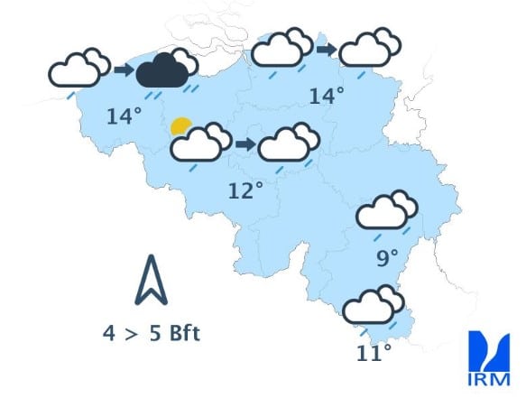 Météo Belgique : des rafales jusqu'à 110 km/h attendues ce vendredi, l'IRM annonce une journée agitée Météo