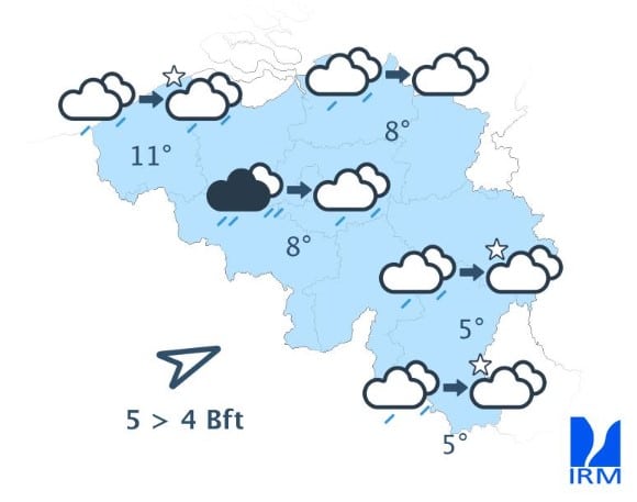 Météo Belgique : des rafales jusqu'à 110 km/h attendues ce vendredi, l'IRM annonce une journée agitée météo
