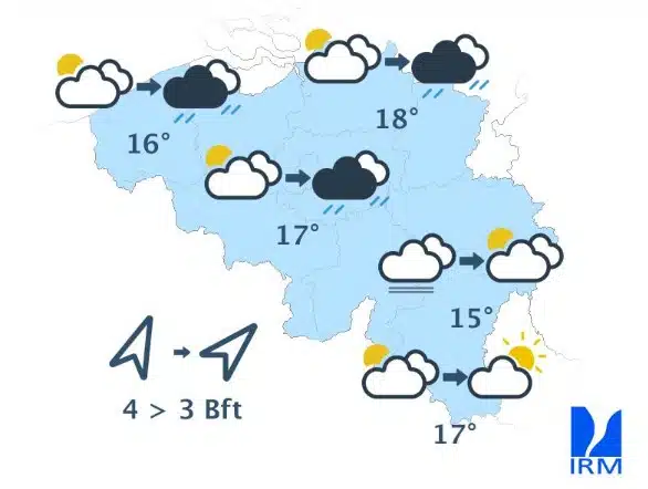 Météo Belgique : jusqu'à 19 °C ce mardi, mais l'IRM annonce un changement de temps dans les prochaines heures Météo belgique